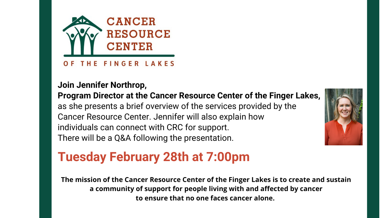 Services Of The Cancer Resource Center With Jennifer Northrop Lansing