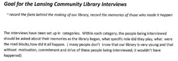 Lansing Community Library Interviews
