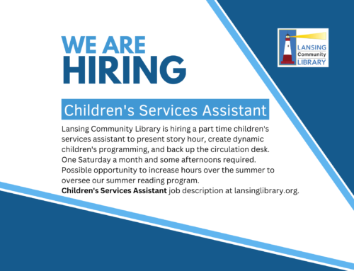 Children’s Services Assistant Position Available