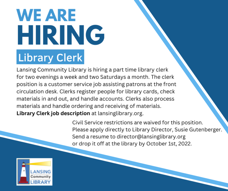 library-clerk-position-available-lansing-community-library